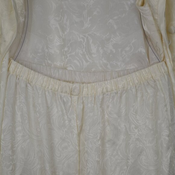 Inner Most Silky Long Sleeve Double Breast Top Vintage Pajama Loungewear Women L - Picture 4 of 9